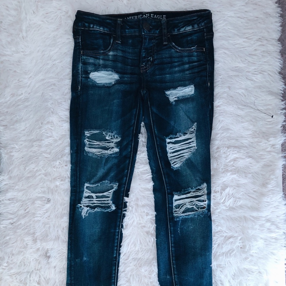 american eagle ripped/distressed jeans